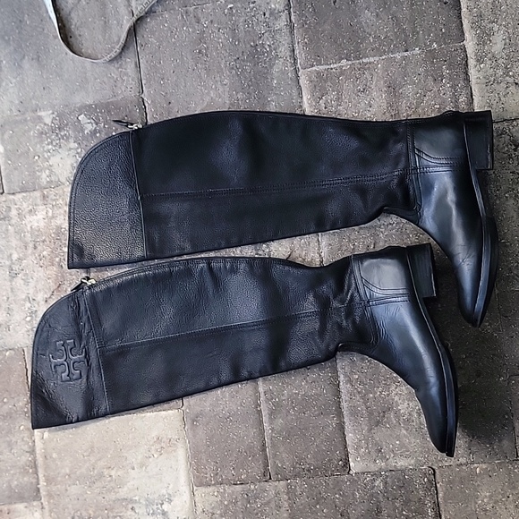 Tory Burch Simone Women's Black Over The Knee Riding Boots Sz 9 - Picture 4 of 15